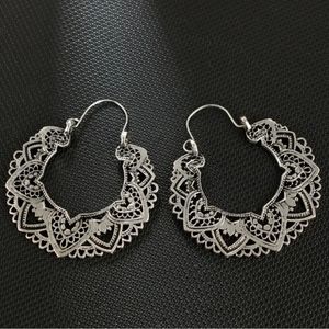 Boho Silver Dangle Earrings